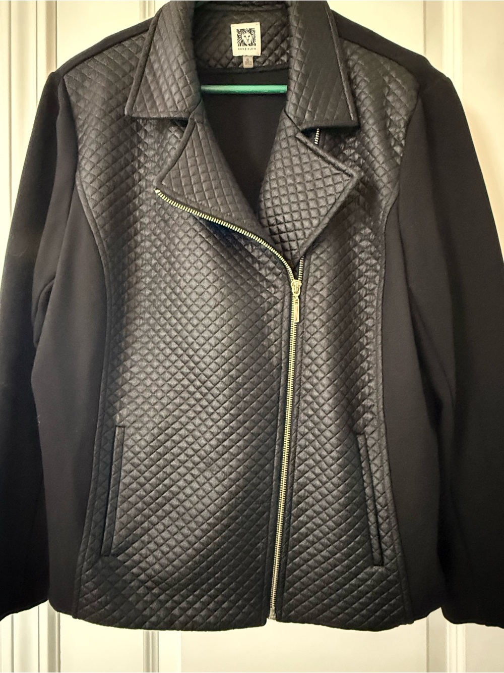 Anne Klein Quilted Moto Jacket Size XL - Picture 4 of 9